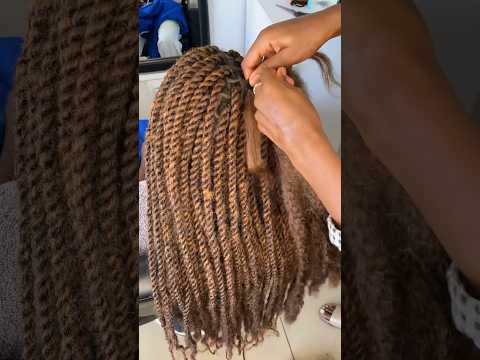 Extra long fluffy kinky twists #beginners #hairstyle #hairtutorial #braid #braided