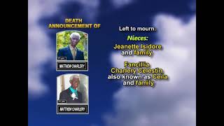 Matthew Charlery ~ Long Obituary