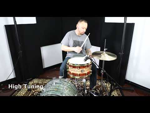 HHG Drums Lord Of The Rings Cedar/Maple Stave Snare, Ultra High Gloss image 8
