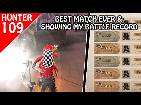 Easiest Match against Champions ever & showing battle records - Hunter Rank #109 (Identity v)
