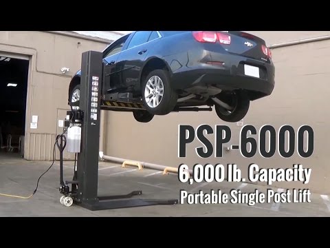 Atlas® PSP-6000 - 6,000 lb. Portable Single Post Lift