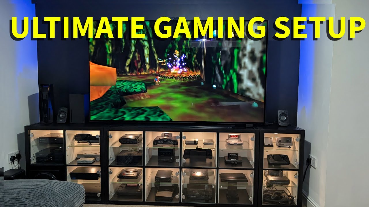 The ULTIMATE Gaming Setup!! - 35 Consoles - 77 INCH OLED - 1000's Games.
