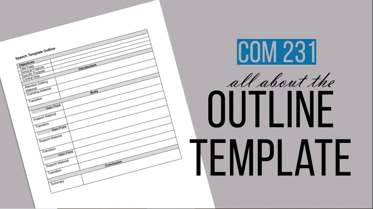 Introducing the Speech Outline Template