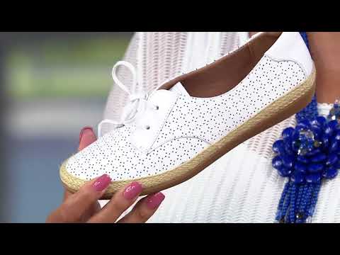 Clarks Perforated Leather Lace-Up Shoes - Danelly Millie on QVC