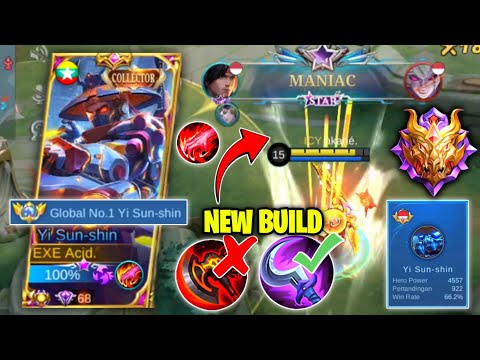 2X MANIAC!! YI SUN SHIN BUILD HUNTER STIKE OP?! NEW BUILD YSS NEW PATCH/UPDATE 2023 - MOBILE LEGENDS