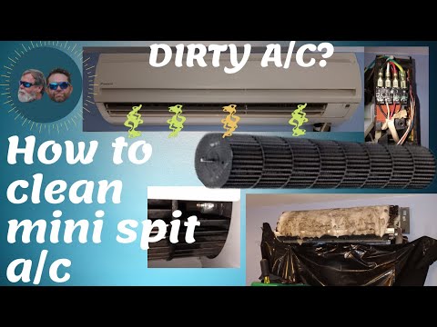 How to clean a (ductless) mini-split a/c unit! Stinky, moldy, clean it yourself