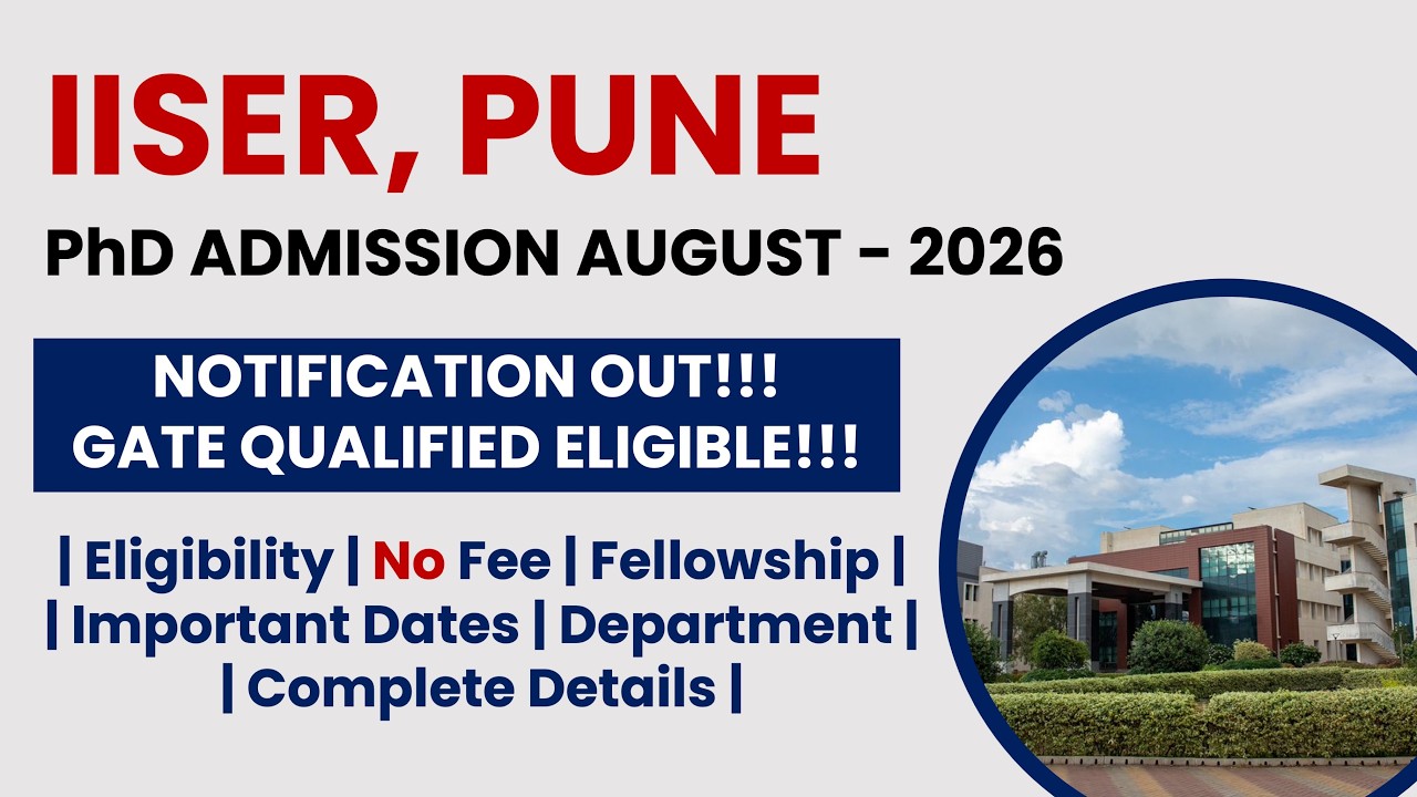 IISER Pune PhD Admission August 2026 | Apply Now! | The Researchist