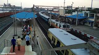 preview picture of video 'Chennai Central to Jaipur express crossing Ennore | EMU disturbed railfannig'