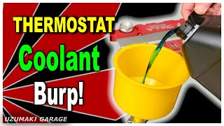 Coolant Bleed with "Spill Free Funnel" & New Thermostat. Remove Air from the Cooling System Properly