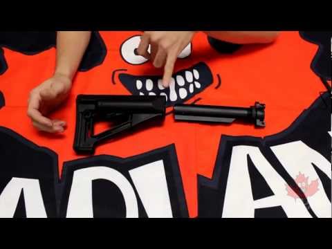 Badlands Paintball FAQ - How to install a Stock on the Tippmann A5 Metal Stock Insert