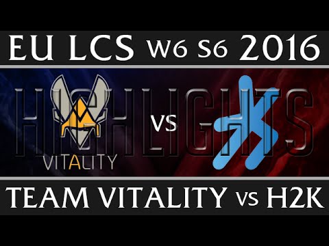 Vitality vs H2K | Highlights EU LCS W6D1 2016 Spring S6 | VIT vs H2K Week 6