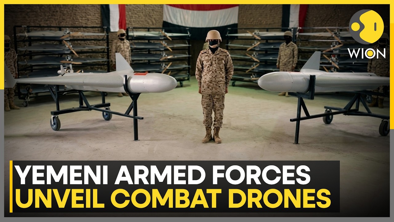 First Public Presentation of Combat Drones in Yemeni Govt's Arsenal | WION
