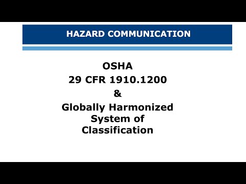 Hazard Communication Training & Globally Harmonized System (GHS)