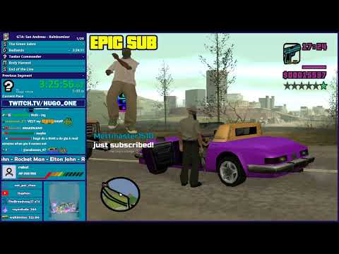 GTA San Andreas Rainbomizer Speedrun Part 2 - Hugo_One Twitch Stream - 3/11/2024
