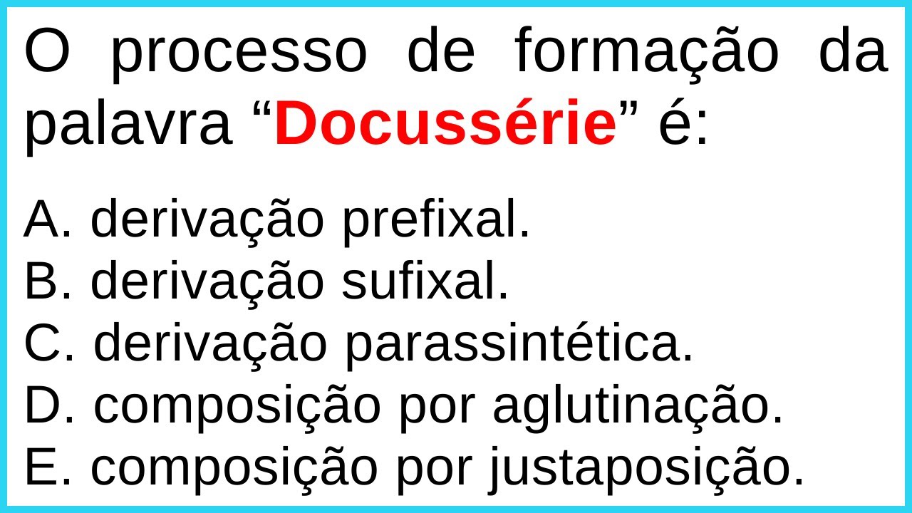 🔥 Português para Concurso Público | Formação das Palavras | Derivação X Composição