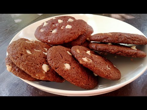 Red Velvet Chocolate Chip Cookies|Eggless Chocolate Chip Cookies Recipe By Qazi Food Secrets