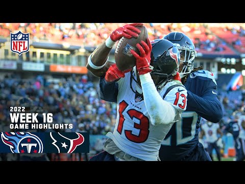 , title : 'Houston Texans vs. Tennessee Titans | 2022 Week 16 Game Highlights'