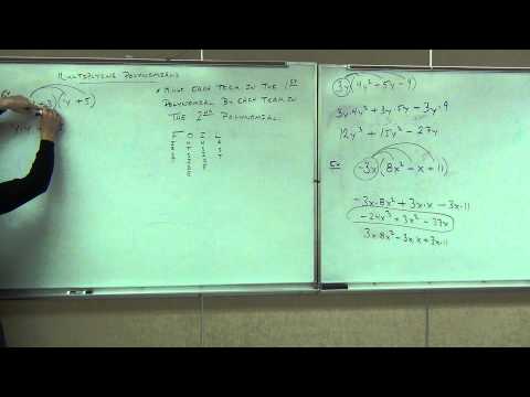 Prealgebra Lecture 10.3:  Multiplying Polynomials by the Distributive Property.