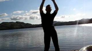 Georges funny dancing to men in black