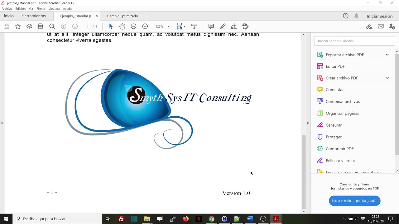 Reducir el tamaño (comprimir) de pdf desde Word guardando en formato 