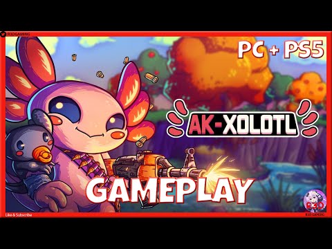 Unleash Cute Chaos from Above in AK-XOLOTL: Top-Down Roguelite Shooter Madness! | PC & PS5 Edition