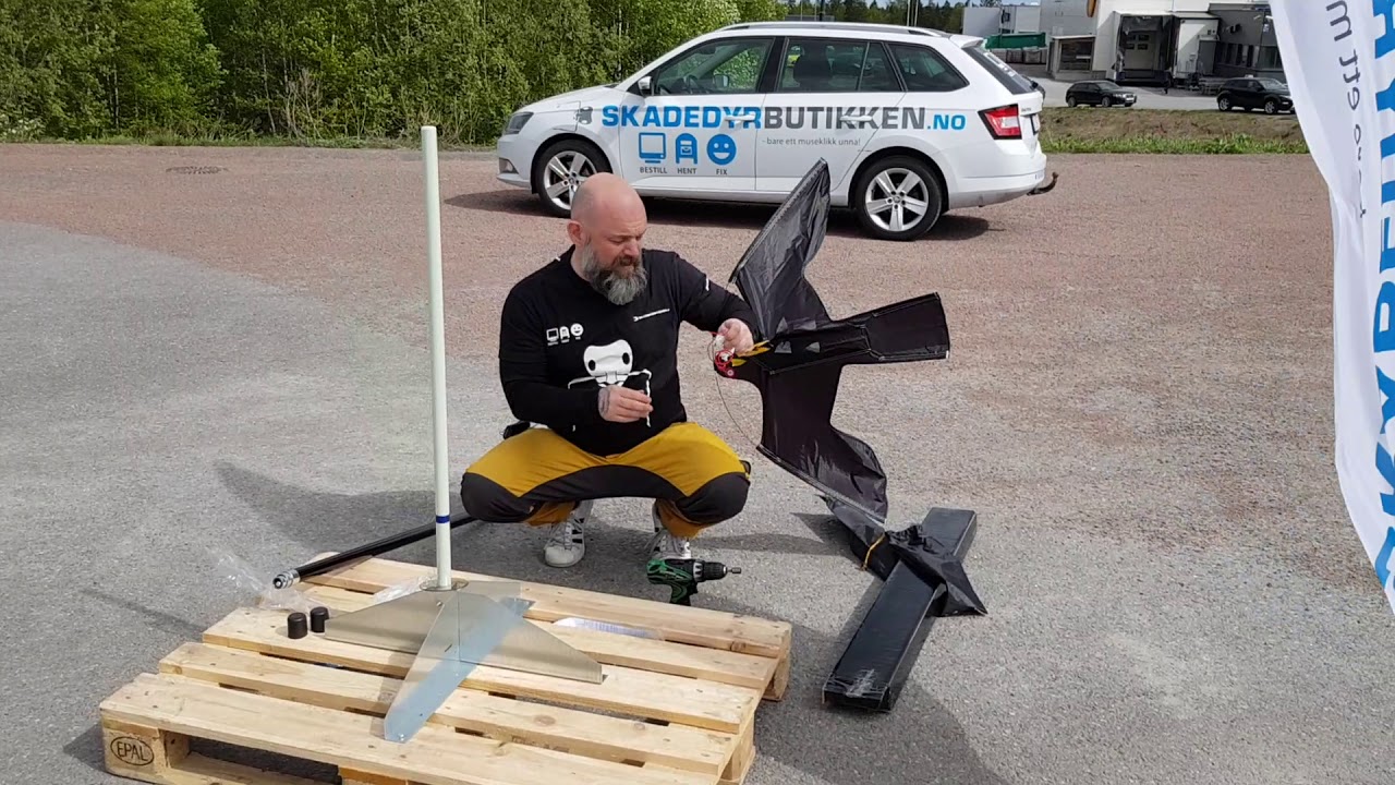 Fugleskremmer kit med svivel - Den originale Scarem hawk