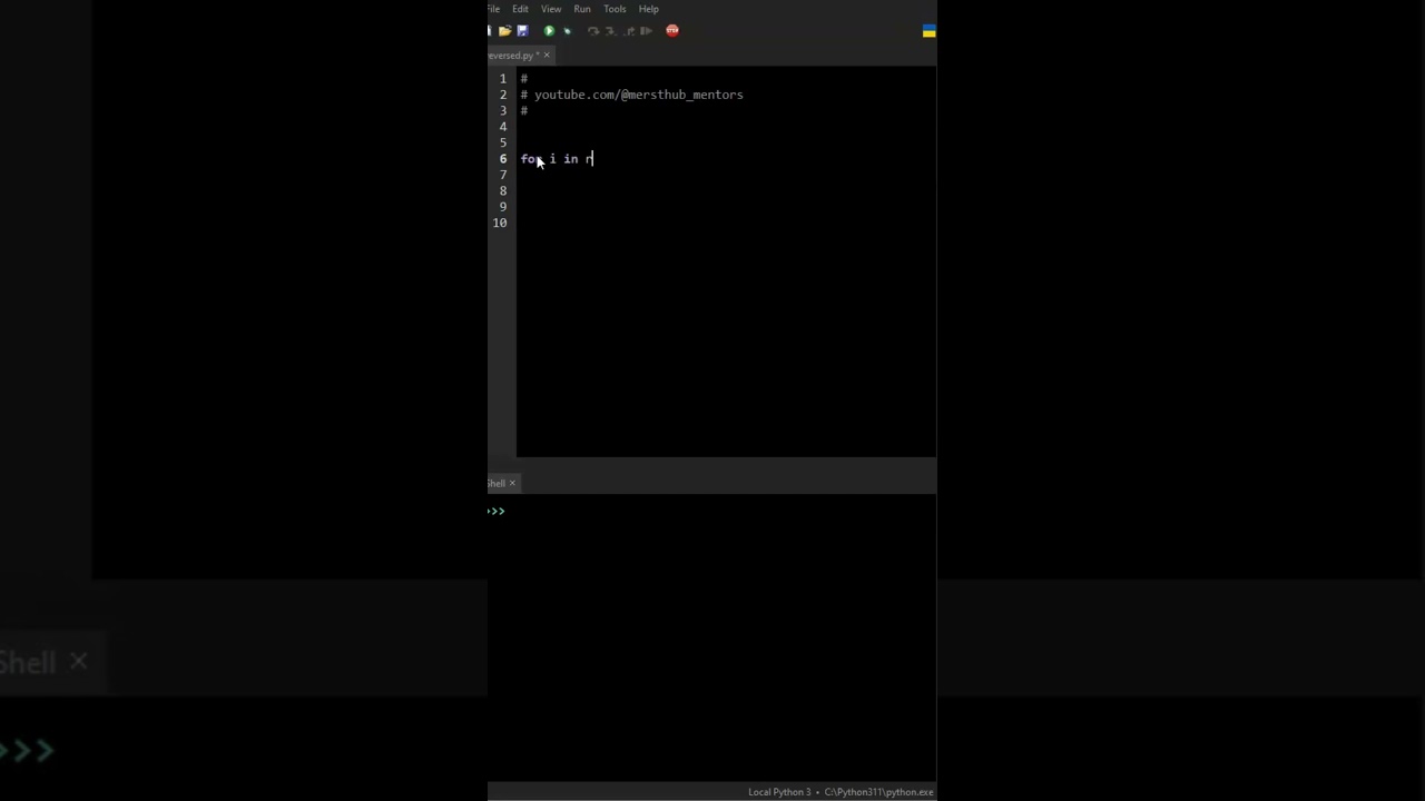 Looping in reversed order in Python