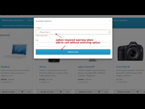 Product Option Popup - OpencartTools