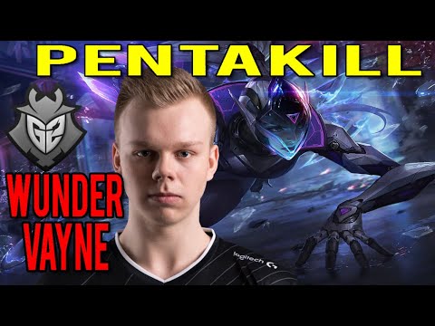 The Pentakill !!! G2 Wunder VAYNE TOP (EUW SOLOQ REPLAY) #lol