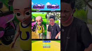 Download lagu Upin Kok Bau Poek ya ⁉️😱😱 Animation vs Original #upinipin #shorts #viralshorts #trending mp3