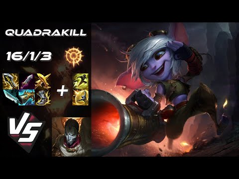 BOTTOM Tristana vs Jhin [QUADRAKILL] - NA Grandmaster Patch 25.S2.6