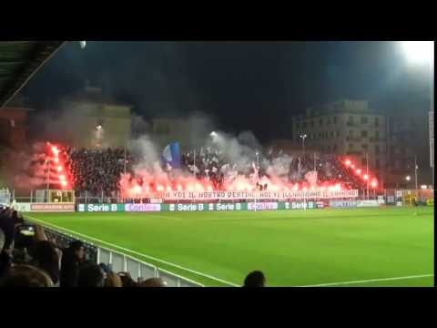 Entella-Spezia 2-2 coreografia curva sud chiavari