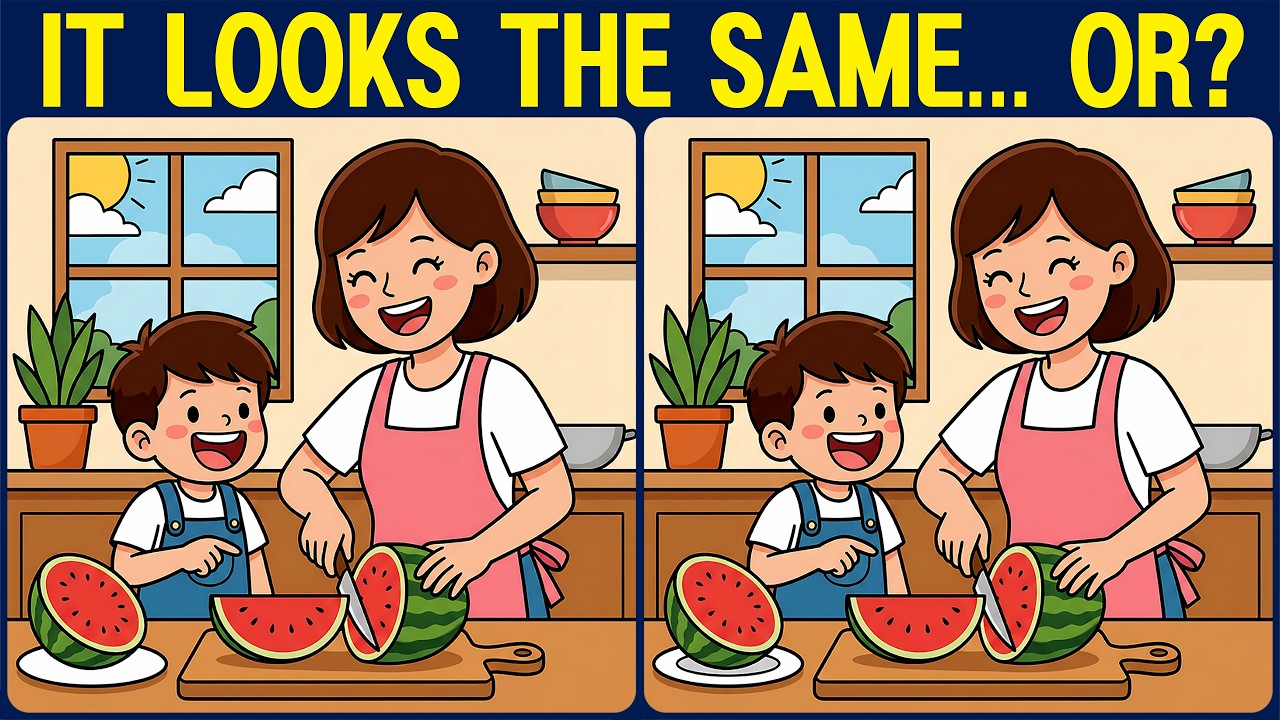 [Spot the Difference Brain Training] Find them all and prove your smartness.