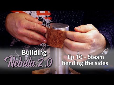 Ep 10 HAND Steam Bending the Sides Tutorial - Making a Modern Multi-Scale Electro Acoustic Guitar