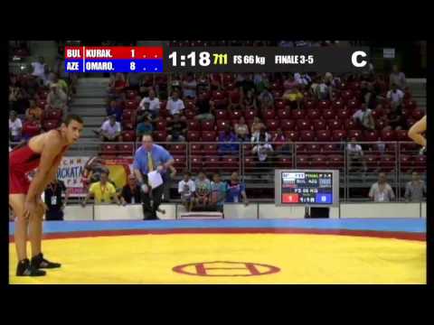 WWJC2013 / Hajimurad Omarov - Shamil Kurakaev (BUL) - FS 66 kg - bronze medal match