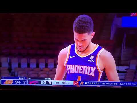 Phoenix Suns Devin Booker gets HEATED at The Toronto Raptors "Raptor" mascot  during free throws 🤣🤣