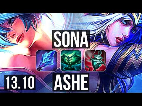 SONA & Aphelios vs ASHE & Jhin (SUP) | 2/2/15, 400+ games | KR Master | 13.10