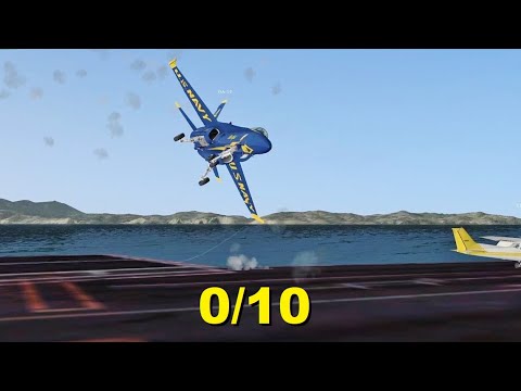 The WORST Carrier Landings You'll See in Flight Simulator X (Multiplayer)