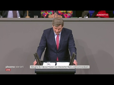 Aktuelle Stunde zur Fusion von Deutscher Bank und Commerzbank