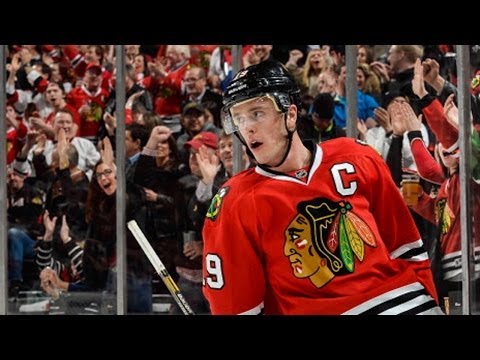Sharp's defensive play leads to a Toews goal