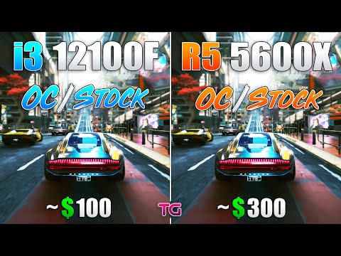 Core i3 12100F vs Ryzen 5 5600X - Overclock and Stock Test
