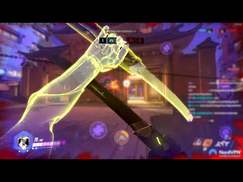 Necros Fastest Genji gameplay - POTG! [ Overwatch Season 34 Top 500 ]