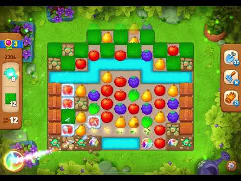 GardenScapes Level 2306 no boosters (18 moves)