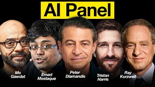 AI Panel Discussion W/ Emad Mostaque, Ray Kurzweil, Mo Gawdat & Tristan Harris | EP #96