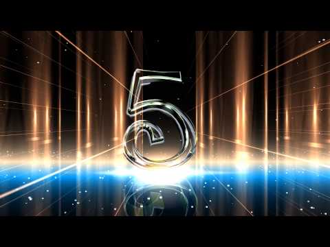 4K 60FPS UHD 3D Mirrored Countdown Number Shine Flare Animation AA VFX
