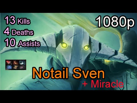 Notail Sven Mid + Miracle Pub Ranked Full Game