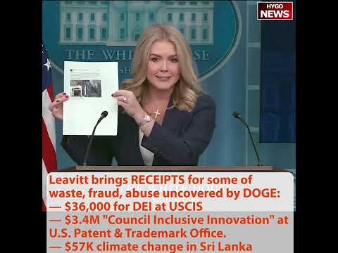 Leavitt Brings the DOGE Receipts: DEI Contracts, Climate Spending in Sri Lanka, and the $59M Migrant Hotel