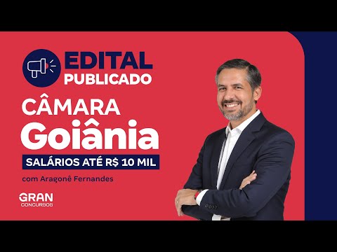 Goiânia City Council Competition: Notice Published! Salaries up to R$ 10,000 | Prof. Aragonê