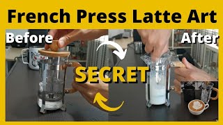 Secrets for French Press Latte Art with milk frothing ratio | How to