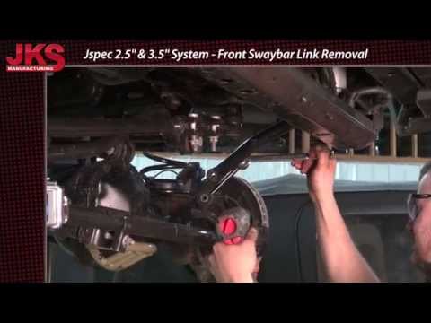 JKS Jspec Suspension Install - JK Front Swaybar Link Removal